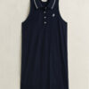 Vestido polo sem mangas em piqué