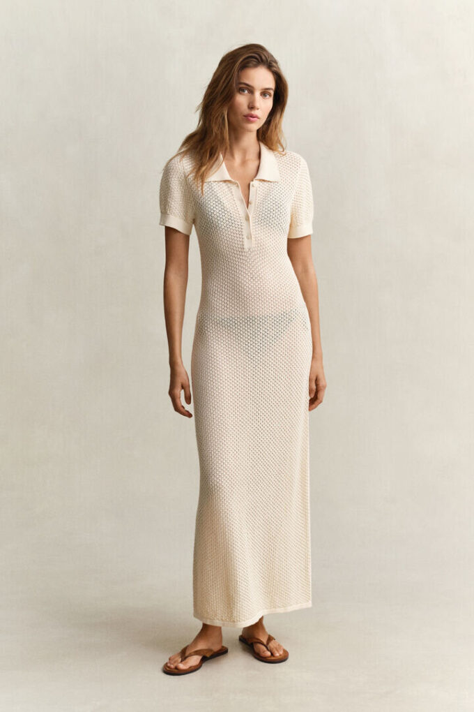 Vestido Rugger em malha rendada