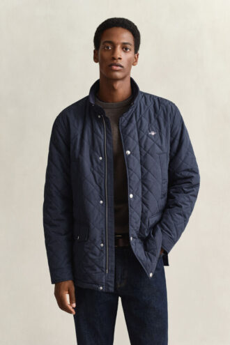 Windcheater de meio comprimento acolchoado