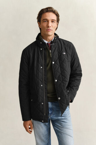 Windcheater de meio comprimento acolchoado
