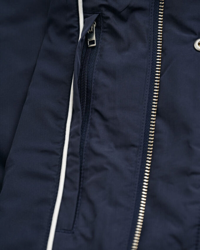 Windcheater de meio comprimento acolchoado
