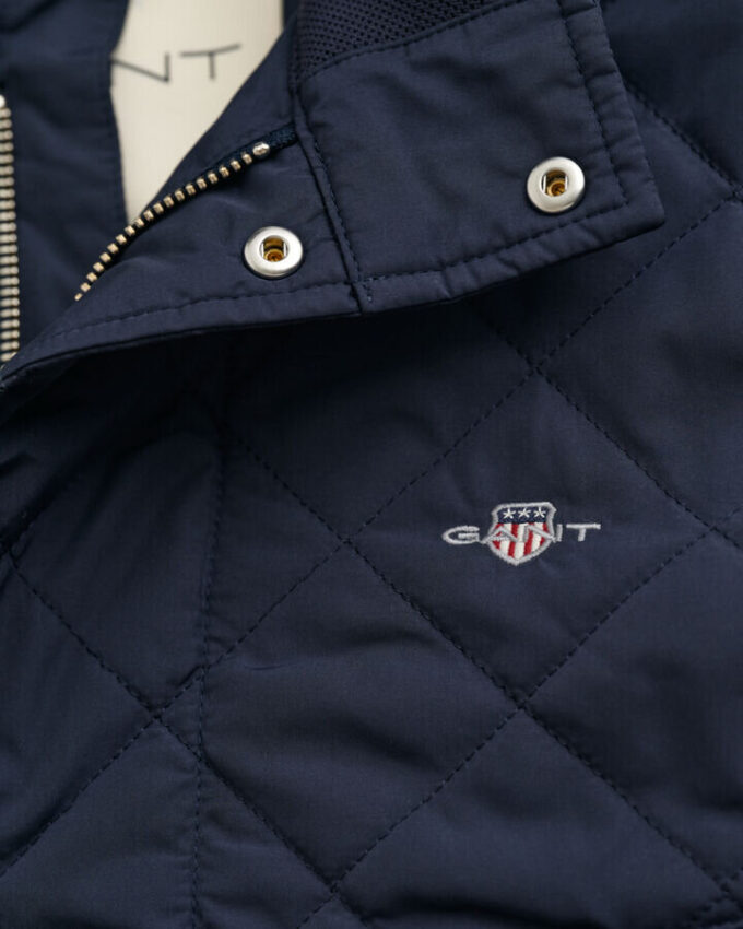 Windcheater de meio comprimento acolchoado