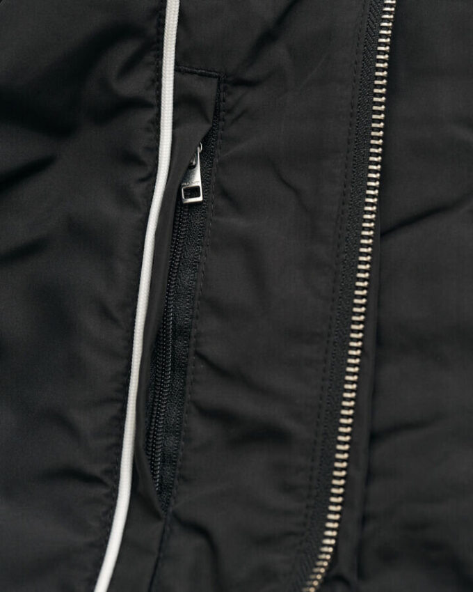 Windcheater de meio comprimento acolchoado