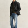 Windcheater de meio comprimento acolchoado