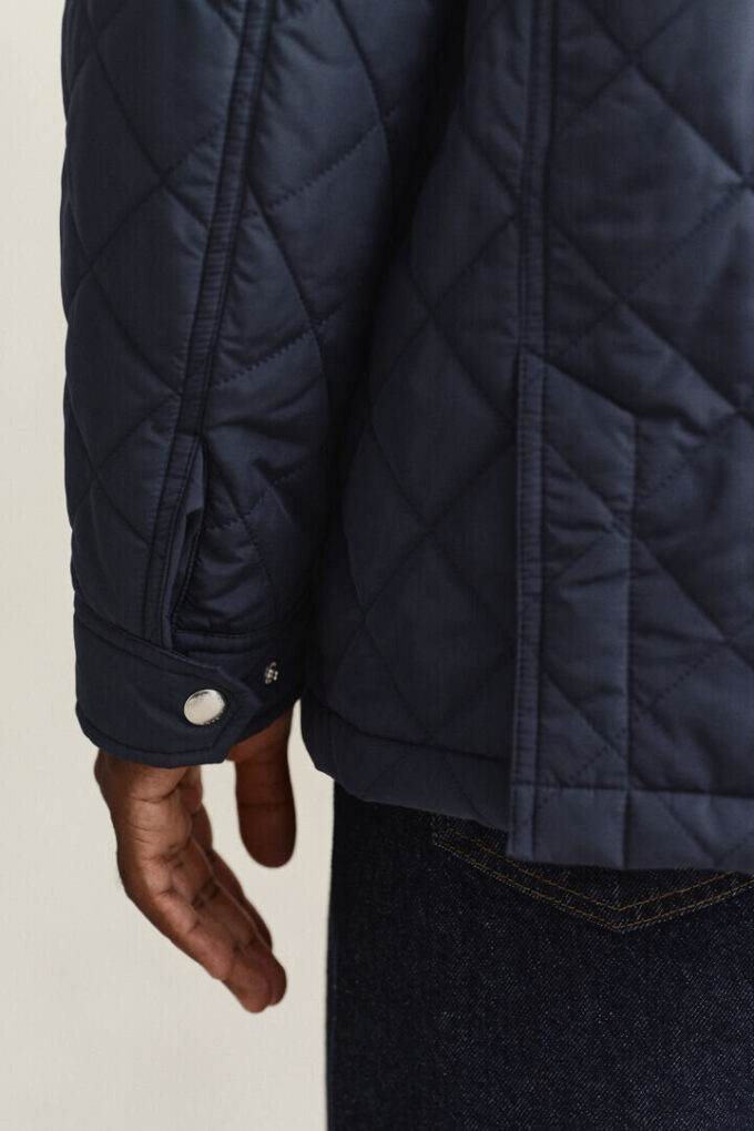 Windcheater de meio comprimento acolchoado