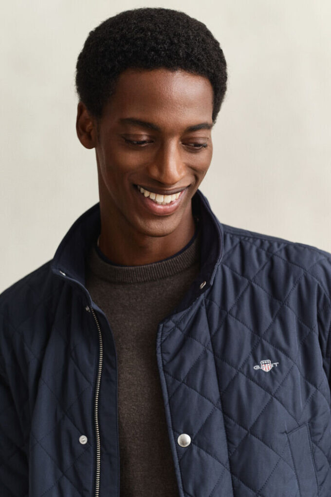 Windcheater de meio comprimento acolchoado