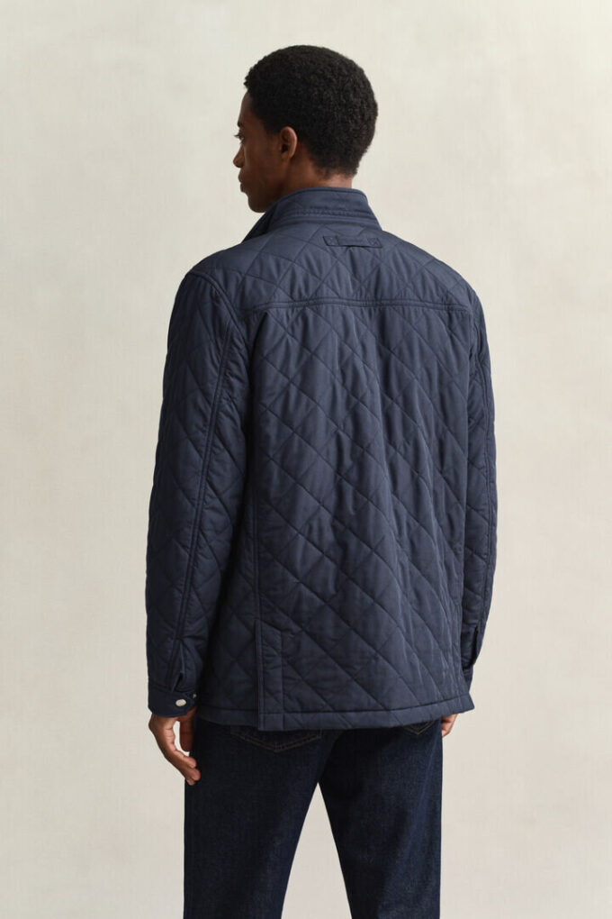 Windcheater de meio comprimento acolchoado