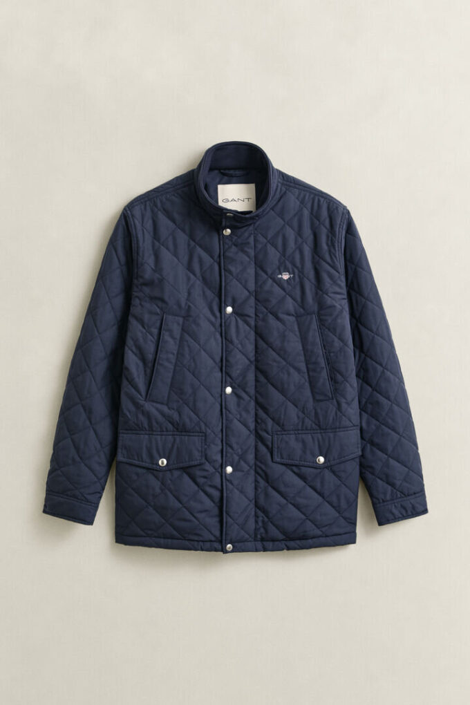 Windcheater de meio comprimento acolchoado