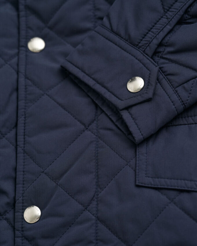 Windcheater de meio comprimento acolchoado