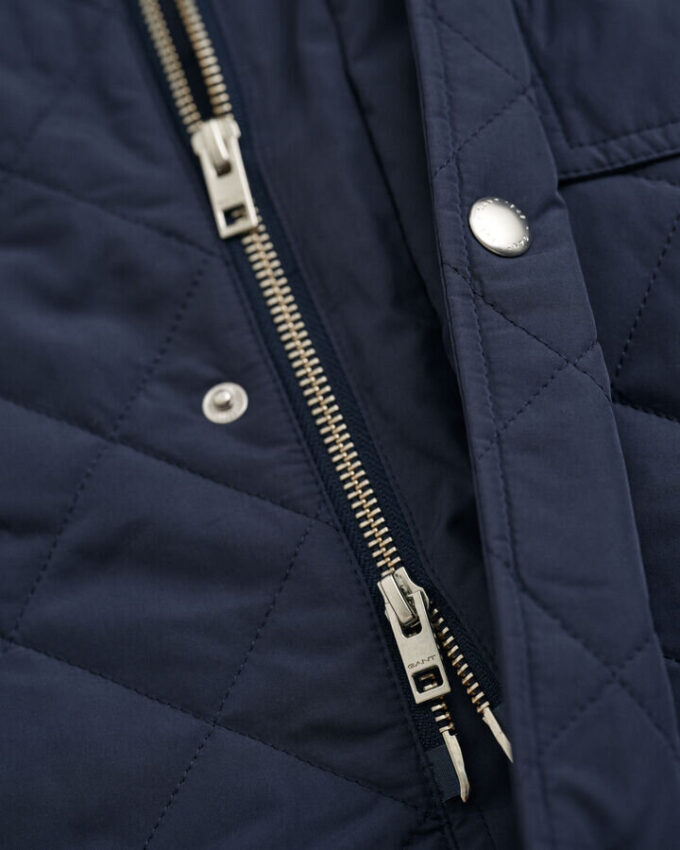 Windcheater de meio comprimento acolchoado